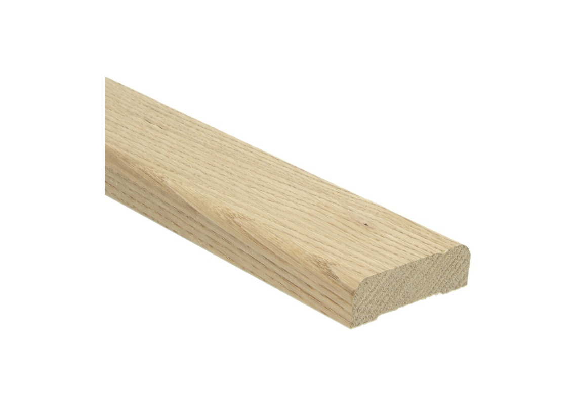 Stofdorpel eiken onbehandeld 1000x70x22mm Houten plinten Plinten