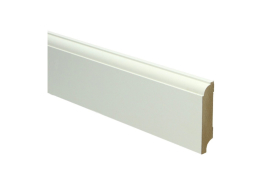 MDF Eigentijdse plint 15x70mm wit voorgelakt RAL 9010