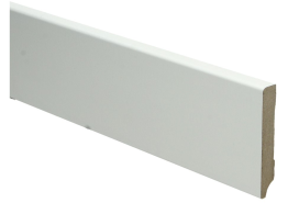MDF Moderne plint 12x70mm wit voorgelakt RAL 9010