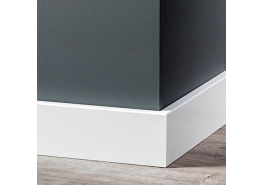 MDF Moderne Plint 70x15mm wit gegrond