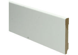 MDF Moderne plint 12x90mm wit voorgelakt RAL9010