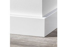 MDF Moderne Plint 90x15mm wit gegrond