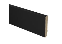 MDF Plint Recht 70x12mm Zwart Gefolied