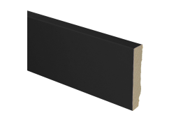 MDF Plint Recht 70x15mm Zwart Gefolied