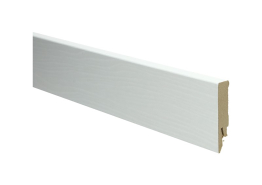 Rechte Folieplint 70x14mm Eiken Wit Gelakt