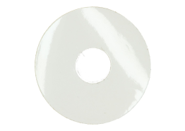 Zelfklevende Rozet (17 mm) Hoogglans Wit (10 st.)
