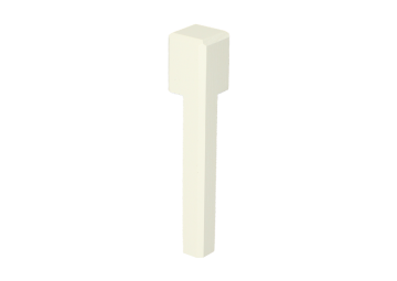 Binnenhoek t.b.v. MDF Renovatieplint 120x22mm RAL9010