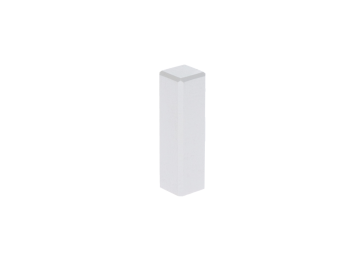 Hoek- en Eindstuk t.b.v. MDF Plint 70x18 Wit RAL9016