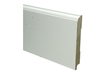 MDF Eigentijdse plint 18x150mm wit voorgelakt RAL 9010