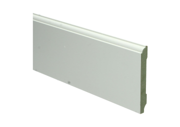 MDF Eigentijdse plint 12x90mm wit voorgelakt RAL 9010