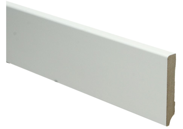 MDF Moderne plint 70x12 wit voorgelakt RAL 9010