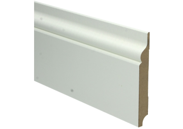 MDF Romantische plint 15x120mm wit voorgelakt RAL 9010
