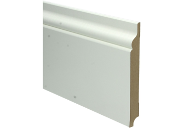 MDF Romantische plint 18x150mm wit voorgelakt RAL 9010