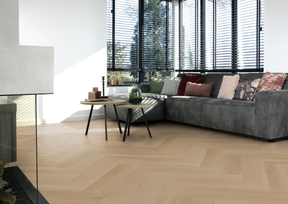 Douwes Dekker PVC Klik Brede Visgraat Boterkoek - 7mm Klik PVC