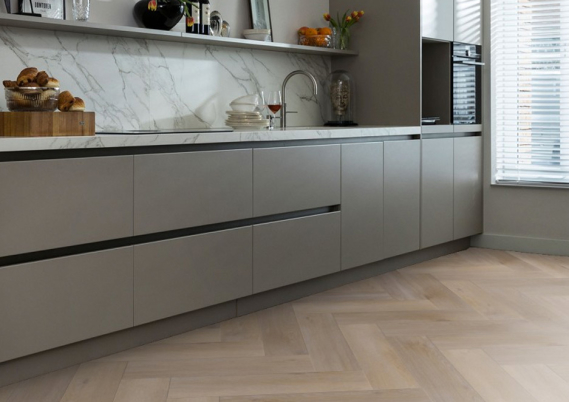 Douwes Dekker PVC Klik Brede Visgraat Pepermunt - 7mm Klik PVC