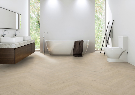 Douwes Dekker PVC Klik Brede Visgraat Cheesecake - 7mm Klik PVC