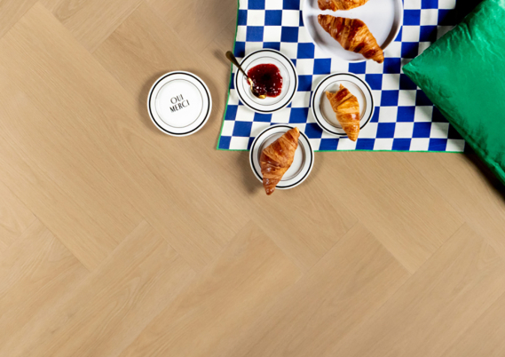 Douwes Dekker PVC Plak Visgraat Croissant - Ultra Mat