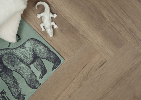 Douwes Dekker PVC Plak Visgraat Spekkoek - Ultra Mat