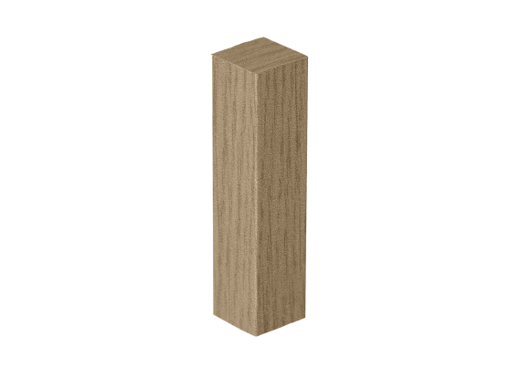 Hoek- en Eindstuk Folie (4st) Warm Medium Oak