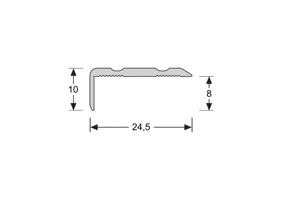 Hoeklijnprofiel Zelfklevend 10mm Wit Noten - 200cm
