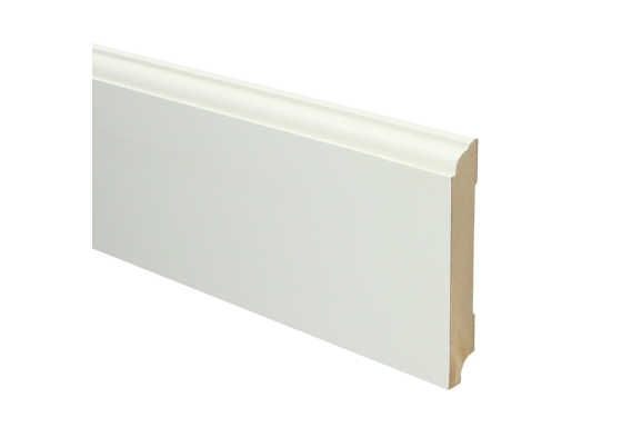 MDF Eigentijdse Plint 115x18mm Wit Voorgelakt RAL 9010