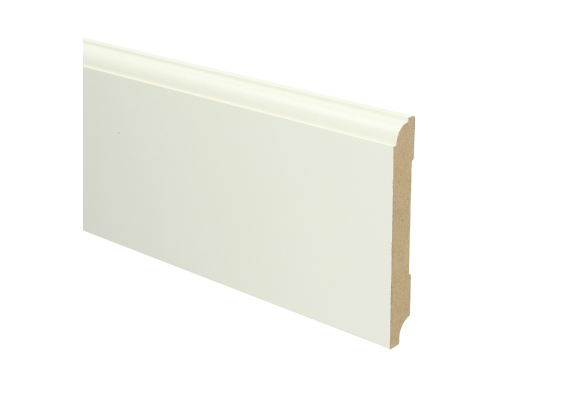 MDF Eigentijdse Plint 120x12mm Wit Voorgelakt RAL 9010