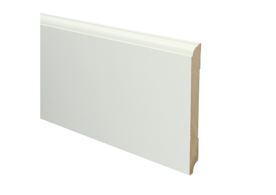 MDF Eigentijdse Plint 150x15mm Wit Voorgelakt RAL 9010