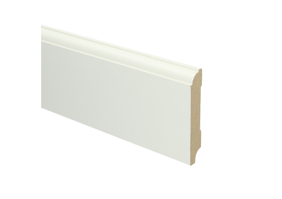 MDF Eigentijdse Plint 90x12mm Wit Voorgelakt RAL 9010
