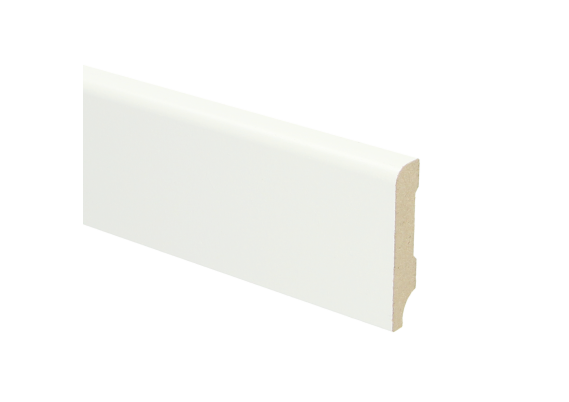 MDF Koloniale Plint 60x12mm Wit Voorgelakt RAL 9010