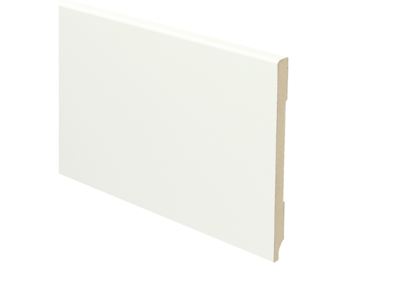 MDF Moderne Plint 120x9mm Wit Voorgelakt RAL 9010