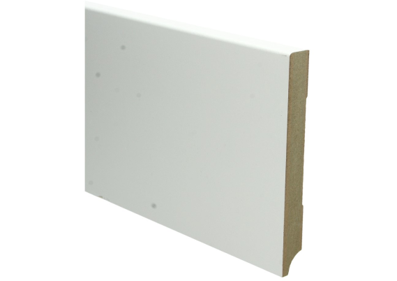 MDF Moderne plint 150x18 wit voorgelakt RAL 9010