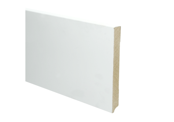 MDF Moderne Plint 190x15mm Wit Voorgelakt RAL 9010