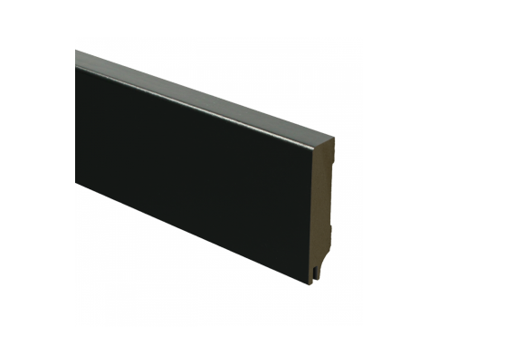 MDF Moderne Plint 70x15mm RAL 9005 met Uitsparing