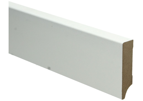 MDF Moderne plint 70x18 wit voorgelakt RAL 9010