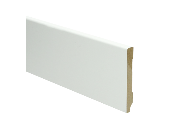 MDF Moderne Plint 90x12mm Wit Voorgelakt RAL 9010