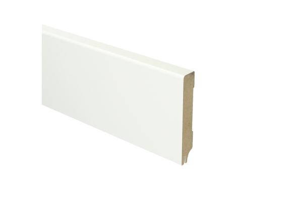 MDF Moderne Plint 90x15mm RAL 9016 met Uitsparing