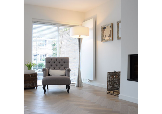 MDF Moderne Plint 90x15mm wit gegrond
