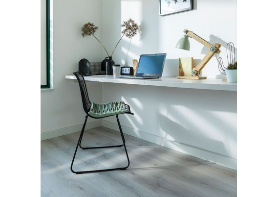 MDF Moderne Plint 90x15mm wit gegrond