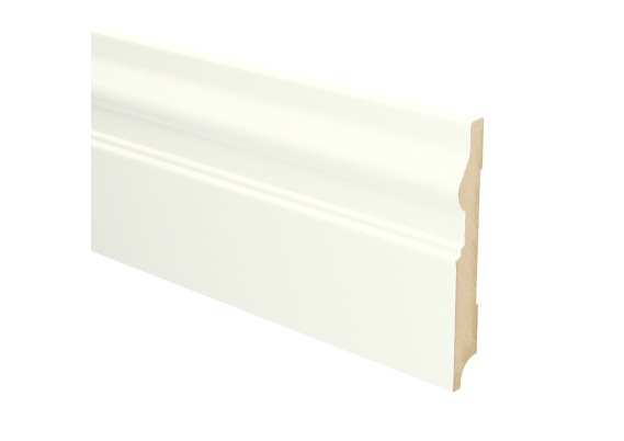 MDF Renaissance Plint 120x15mm Wit Voorgelakt RAL 9010