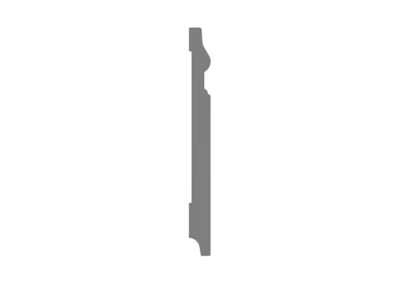 MDF Renaissance Plint 120x15mm Wit Voorgelakt RAL 9010