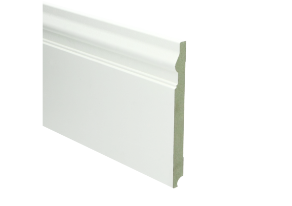 MDF Renaissance Plint 190x18mm Wit Voorgelakt RAL 9010