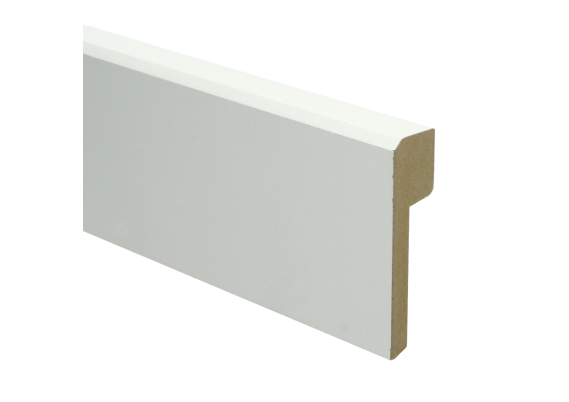 MDF Renovatieplint Klassiek 85x22mm met Uitsparing RAL 9010
