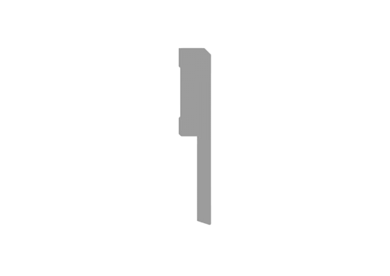 MDF Renovatieplint Klassiek 85x22mm met Uitsparing RAL 9010