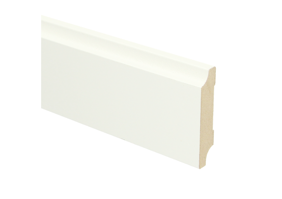 MDF Retro Plint 70x15mm Wit Voorgelakt RAL 9010