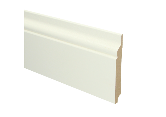 MDF Romantische Plint 150x18mm Wit Voorgelakt RAL 9010