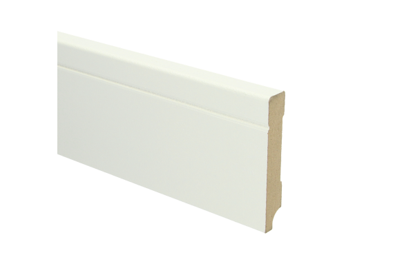 MDF Tijdloze Plint 70x12mm Wit Voorgelakt RAL 9010