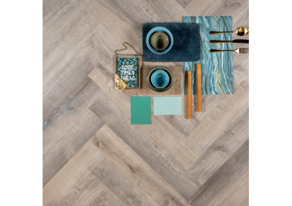 OTIUM Mist Herringbone Dryback - 2.5mm PVC Plak