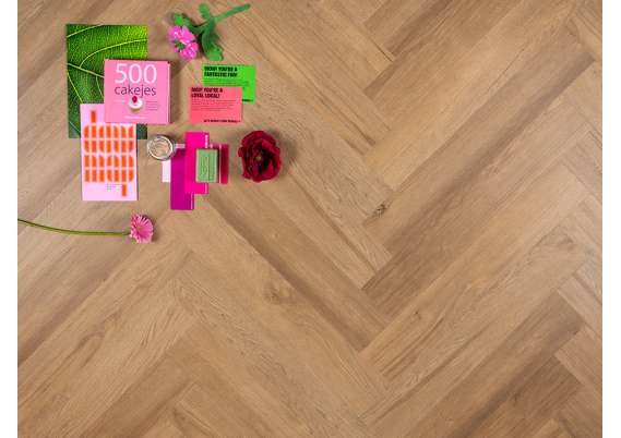 OTIUM Onyx Herringbone SPC Rigid - 5.5mm PVC Klik Visgraat