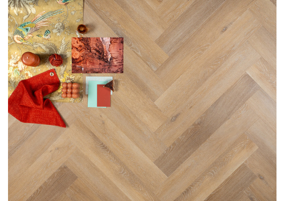 OTIUM Ruby Herringbone SPC Rigid - 5.5mm PVC Klik Visgraat