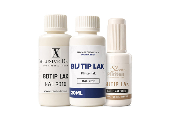 Plinten bij-tip-lak RAL 9010 - 20 ml
